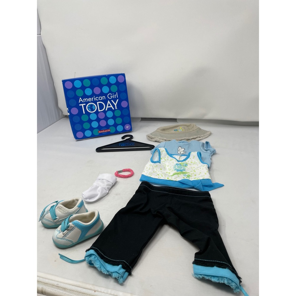 American Girl Ready for Fun Outfit 2003 w/ Shoes,‎ Hat & Box AG Today Set